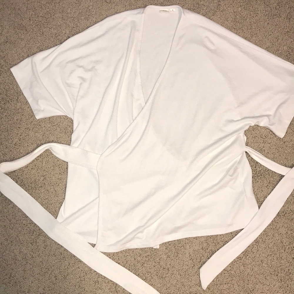 Gap White XS Wrap Shirt